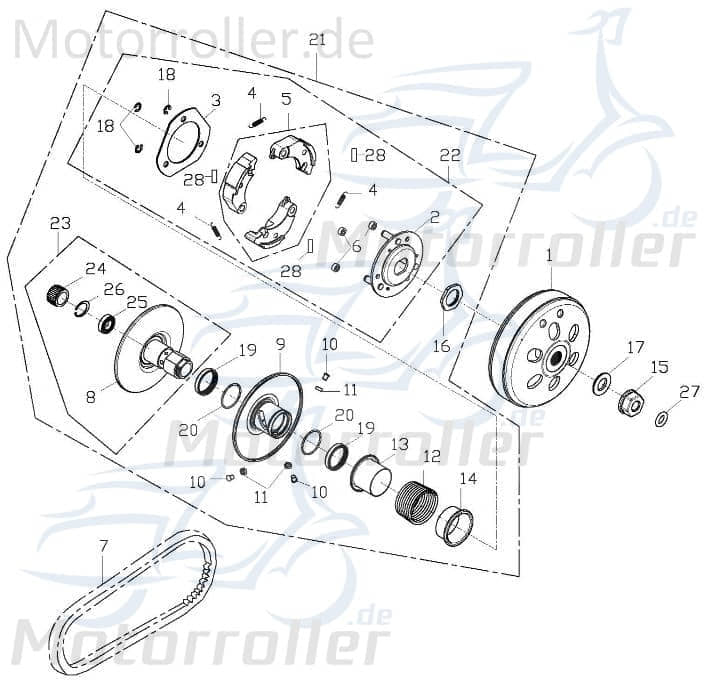 Adly Führungsstift 2x14mm GK 125 Führungsbolzen 125ccm 4Takt Motorroller.de Führungszapfen 125ccm-4Takt Buggy ATV 150 Crossover Ersatzteil Service
