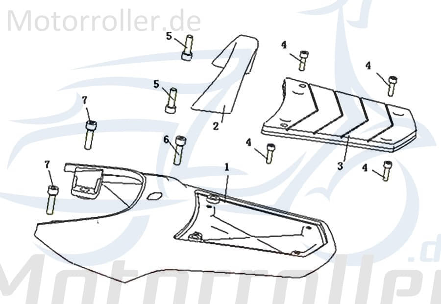 SMC Schraube M8x30mm Keeway Flash 50 Roller B02050803064 Motorroller.de Innensechskant-Schraube Innensechskantschraube Maschinenschraube Scooter