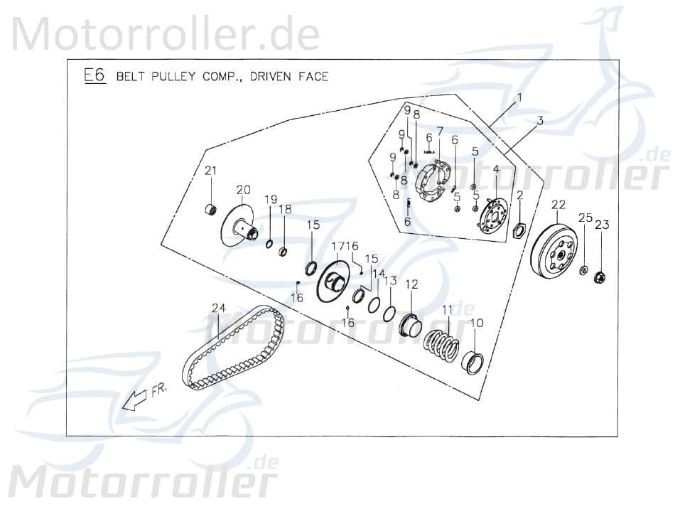 PGO Kupplungsglocke X-RIDER 110 Polrad Quad ATV 110ccm 2Takt Motorroller.de Kupplungstrommel Kupplungsgehäuse Kupplungs-Gehäuse Kupplungs-Trommel UTV