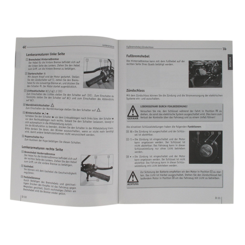 Rex Quad 50 Bedienungsanleitung Handbuch 50ccm 2Takt 88821 Motorroller.de Betriebsanleitung Maual ATV SMC UTV Ersatzteil Service Inpektion