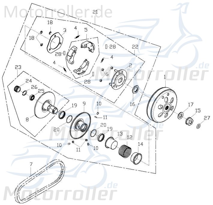 Adly Nadellager 20x29x18mm GK 125 Rollenlager 125ccm 4Takt Motorroller.de Rollen-Lager Walzenlager Kolbenbolzenlager Nadel-Lager 150ccm-4Takt Buggy