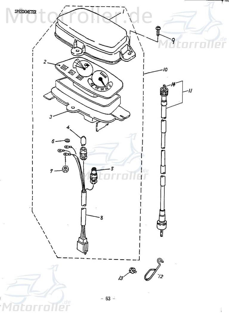 Glühbirne 12V 3W Glassockel abgedunkelt T10 W2.1x9.5d AGM 2070402-1-4T50 Motorroller.de Tachobeleuchtung Tachobirne Instrumentenbeleuchtung Leuchte