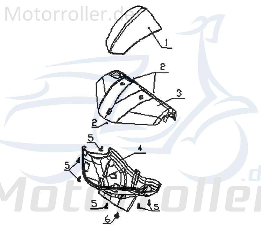 CPI Vabene 50 Dekor Schriftzug 50ccm 2Takt Q0J-61117-00-00 Motorroller.de Lenkerverkleidung Aufkleber Sticker Deko-Sticker Deko-Aufkleber Scooter Serv
