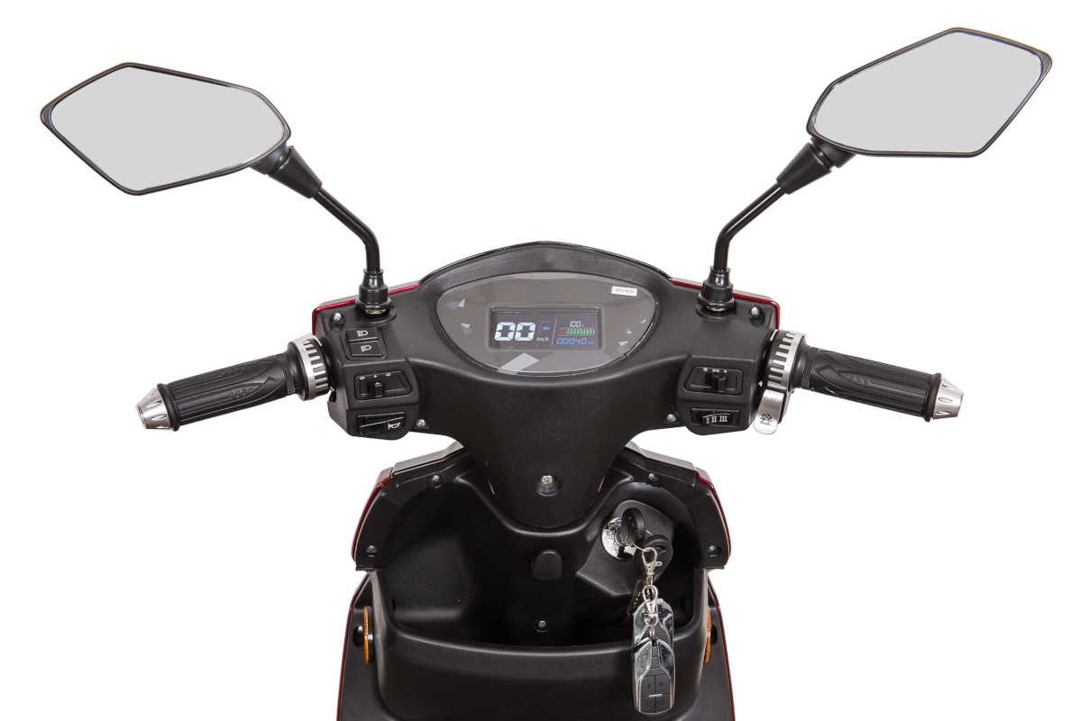 Elektroroller Scoody 25 W ZT-27 rot 900W 25 km/h Bleisäure-Akku E-Roller E-Scooter Mofa