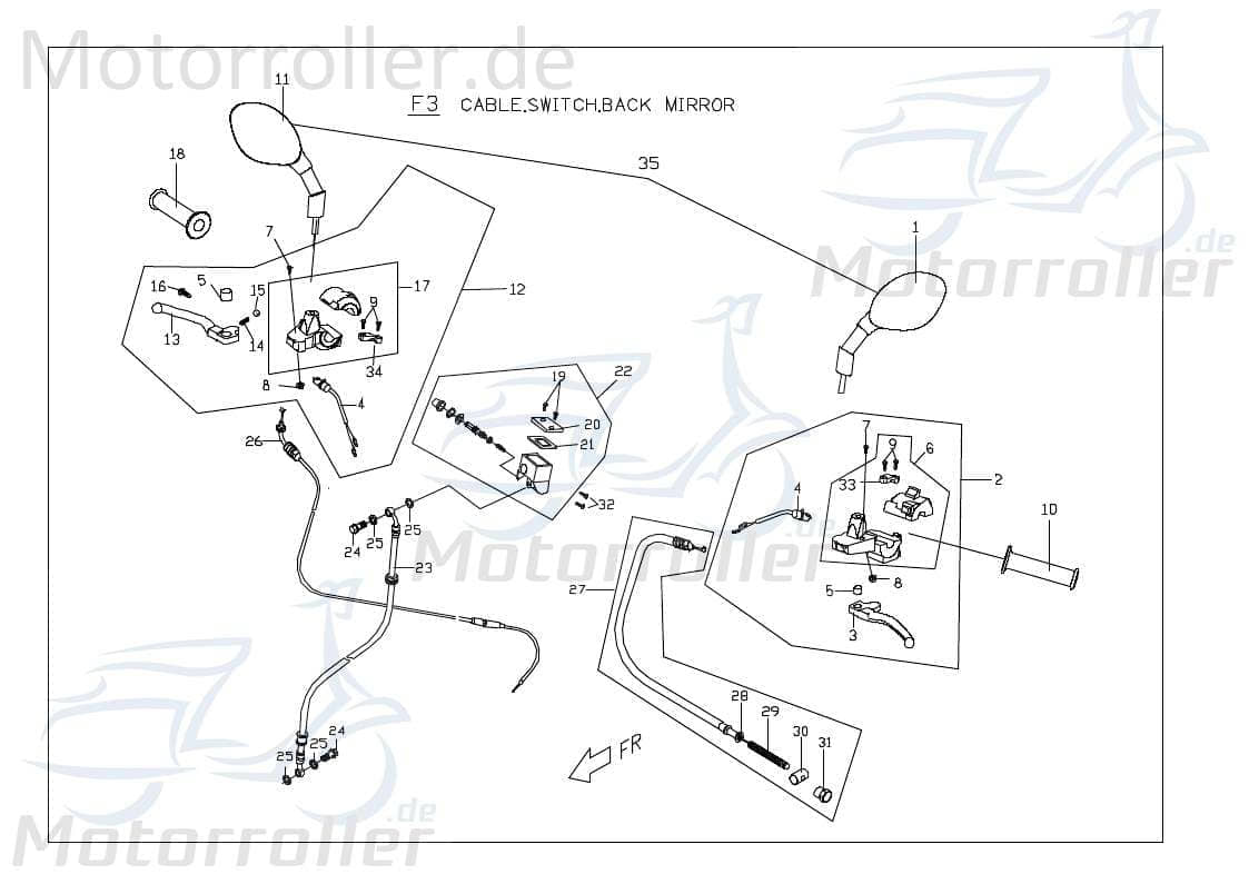 Griffgummi links Handgriff Lenkergriff PGO C1541001000