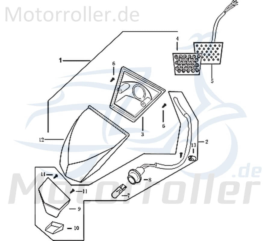 Halter Kreidler DICE SM 50 LC Halterung Haltebügel 733192 Motorroller.de Halteblech Halte-Blech Halte-Bügel Motorrad Supermoto 50 DD Ersatzteil