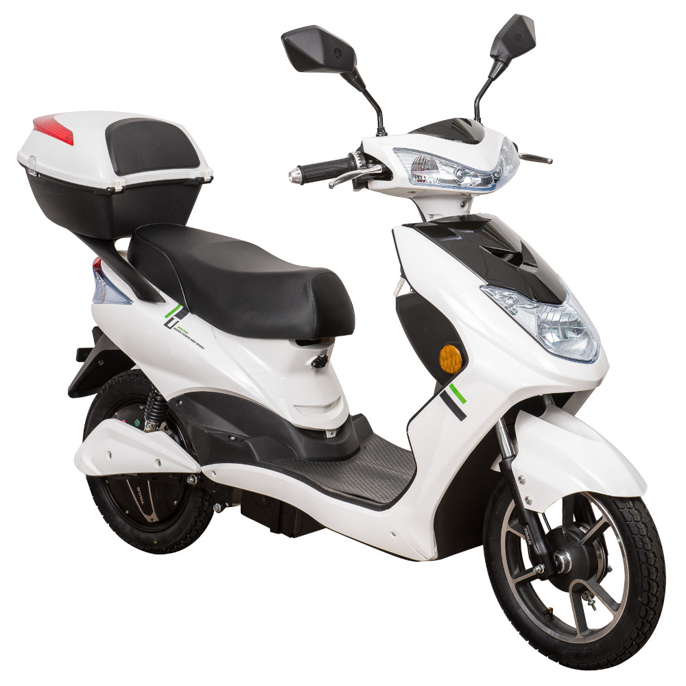Elektroroller Scoody 25 W ZT-27 weiß 900W 25 km/h Bleisäure-Akku E-Roller E-Scooter Mofa
