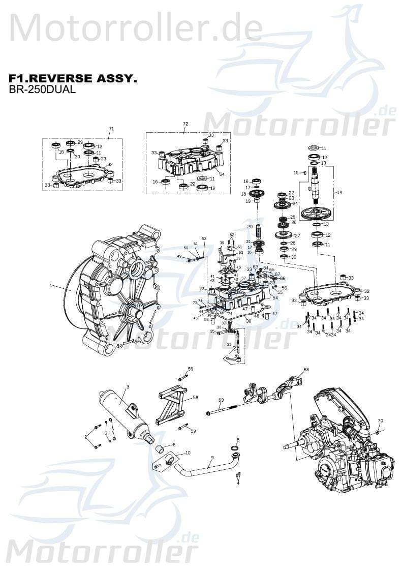 Radialkugellager E6005 PGO 96510600500TJ Motorroller.de