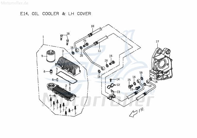 Halter Ölkühlerschlauch Schlauchhalter PGO C50830920001