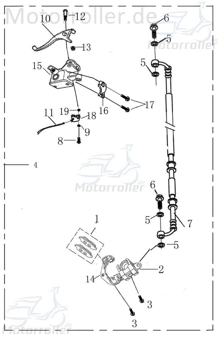 Bremssattel silber vorn links Einkolben 2090404-3