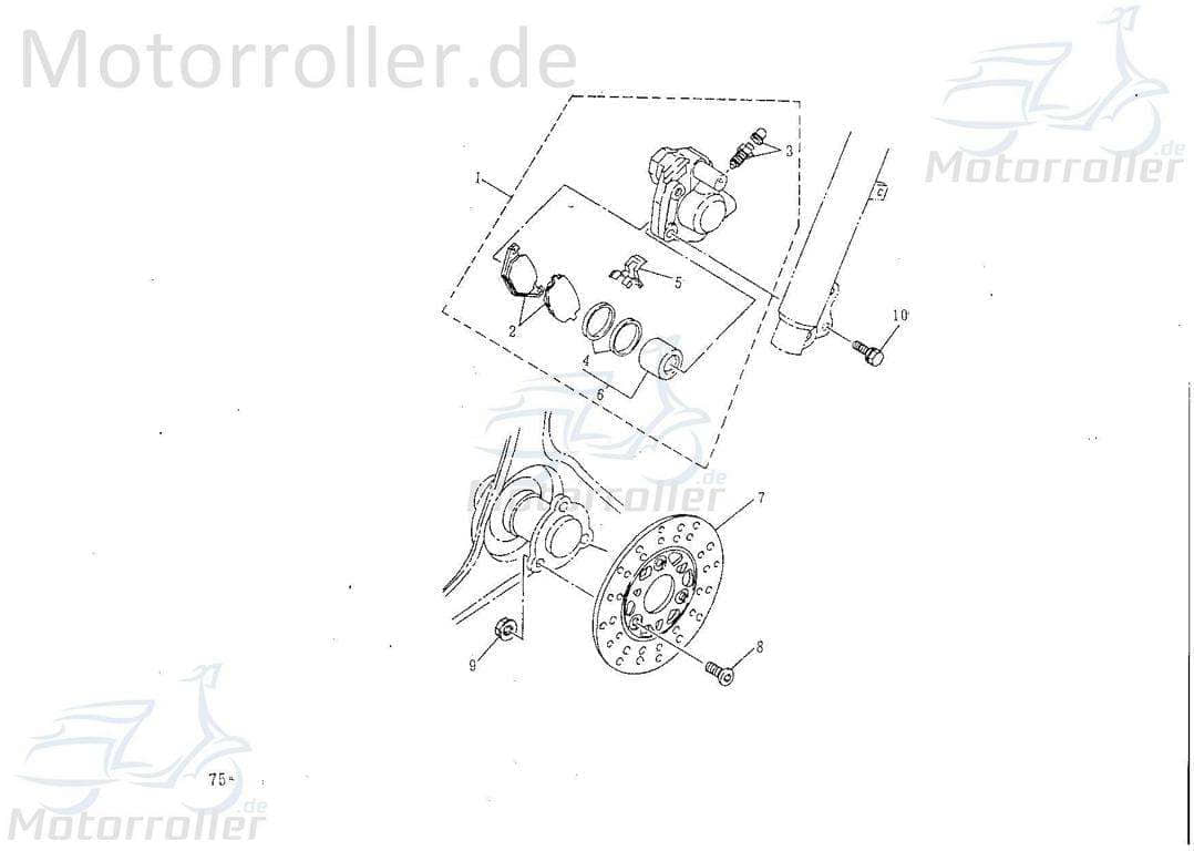 SMC Extra 50 Off Road Haltebügel 50ccm 2Takt 45819-NAF-00 Motorroller.de Halter Träger Halterung Befestigungsbügel Halteblech Topcaseträger Mokick