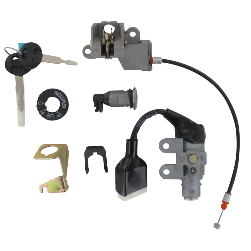 Schlosssatz Rex RS600 Tank-Verschluss Tank-Deckel 89805 Motorroller.de Tankverschluss Schloss-Set Zünd-Schloss Schlossgarnitur Zündschlosssatz RS450