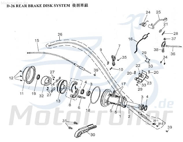 Aeon Quad 170 Utility Schraube 170ccm 4Takt 93501-05008-K Motorroller.de Bundschraube Maschinenschraube Flanschschraube Flansch-Schraube Bund-Schraube