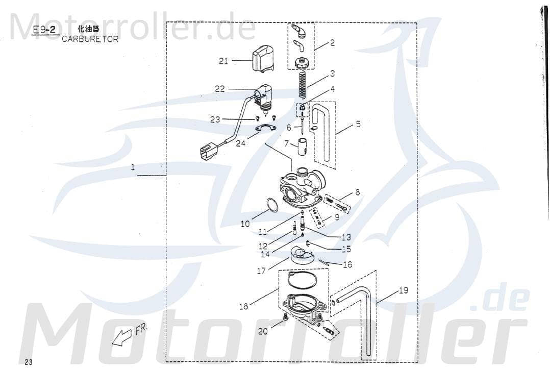PGO Halteplatte Befestigungsplatte Big Max 50 50ccm 2Takt Motorroller.de Kaltstartventil Stahlplatte Halter Montageschiene Fixierung Halterung Scooter
