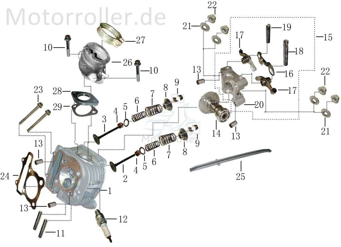 Griffgummi, Griffe links D22mm Länge 530300-TA9-0000