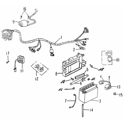 SMC Quad 170 Sechskantschraube ATV 50ccm 4Takt 96310-05016-B Motorroller.de Befestigung Halter Halterung Flachkopfschraube Sechskant-Schraube Barossa