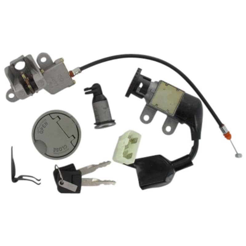 Schlosssatz Tankdeckel ohne Belüftung Tank-Verschluss 700319 Motorroller.de Tankverschluss Tank-Deckel Schloss-Set Zünd-Schloss Schlossgarnitur 139QMB