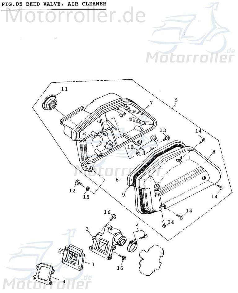 Aeon Cobra 50 Schraube 5x26mm Quad 50ccm 2Takt 93903-05026 Motorroller.de Bundschraube Maschinenschraube Flanschschraube Flansch-Schraube ATV UTV