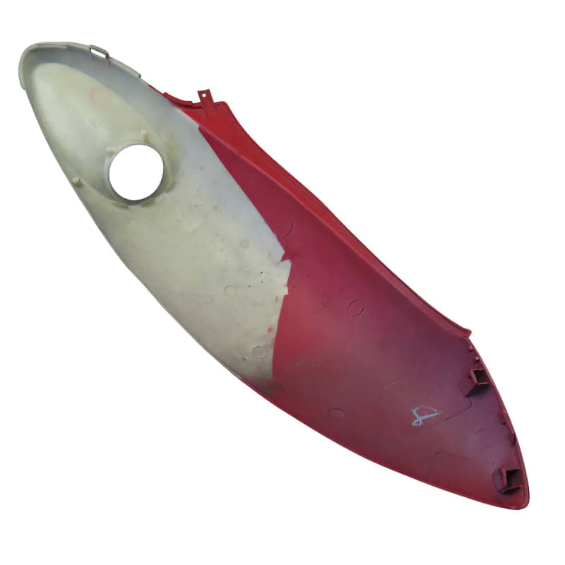 Kreidler Florett RMC-E 50 Heckverkleidung schwarz-rot 86969 Motorroller.de Seitenteil Seitenverkleidung Seitenabdeckung Heckabdeckung Heck-Verkleidung