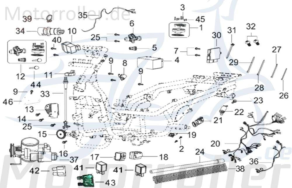Steuergerät 250ccm 4Takt 96C00N120000 Motorroller.de Spannungsregler 250ccm-4Takt Scooter Ersatzteil Service Inpektion