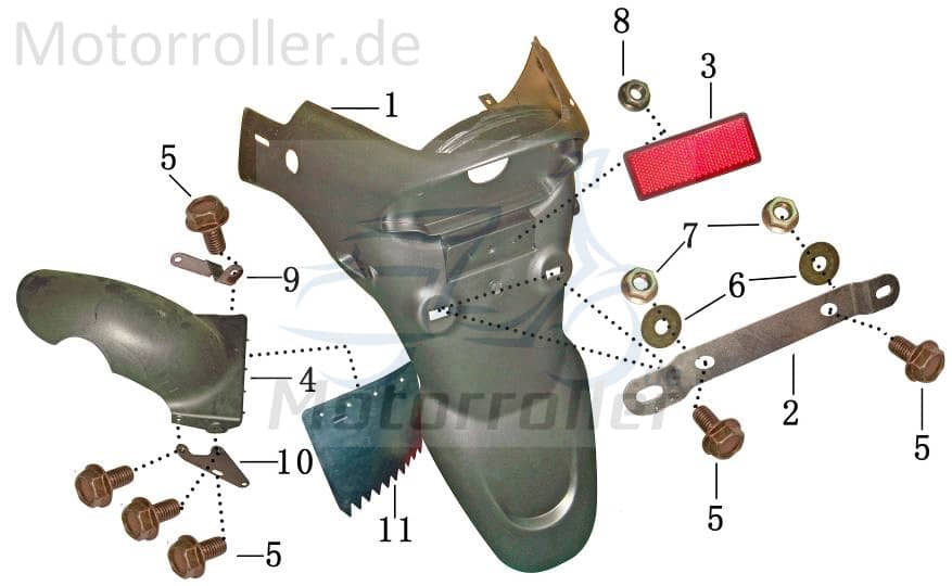 Blechmutter M6 AGM GMX 450 Sport JSD50QT-13 50ccm 4Takt Motorroller.de Klemmmutter Federmutter Schnappmutter 50ccm-4Takt Scooter Ersatzteil Service