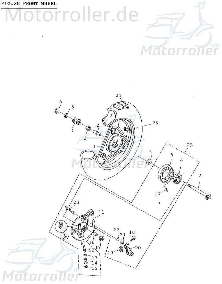 Adly Reifenventil JET 50 Luftventil Reifen-Ventil 50ccm 2Takt Motorroller.de Felgen-Ventil Felgenventil Minarelli stehend Scooter Air Tec 1 50 LC