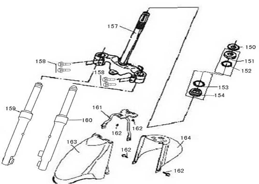 Kugellagerschale unten Gabel vorn Znen Euro 4 53212-KY-9000