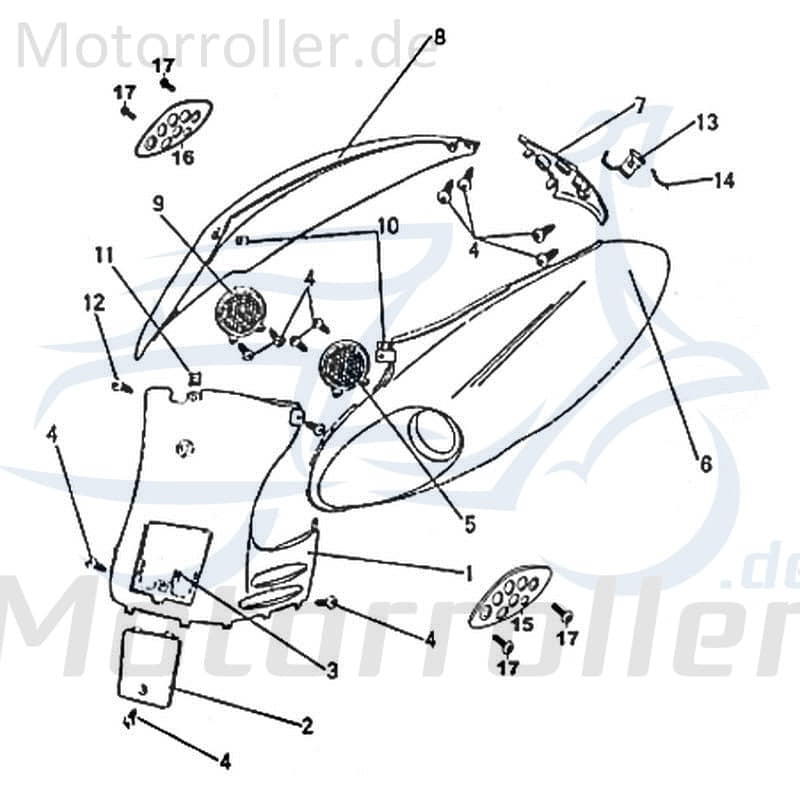 Heckverkleidung hinten gelb FIG 30-3-6