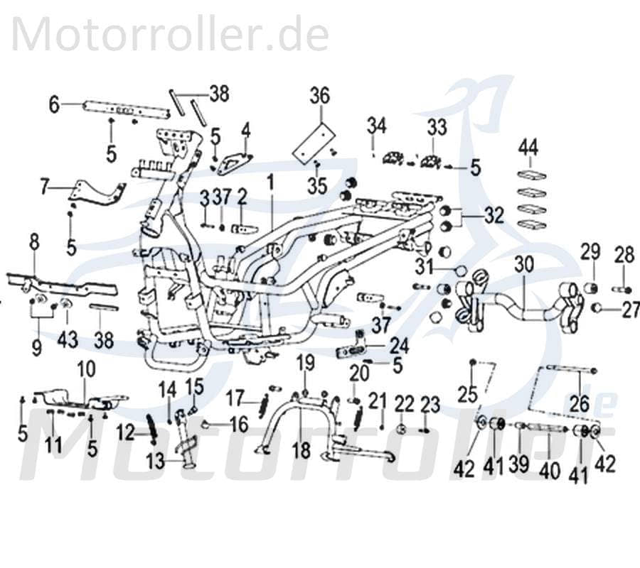 Kreidler Insignio 125 2.0 Motoraufhängung 125ccm 4Takt 750304 Motorroller.de Motorachse Halterung Motor-Halter MotorHalter 125ccm-4Takt Scooter Qingqi