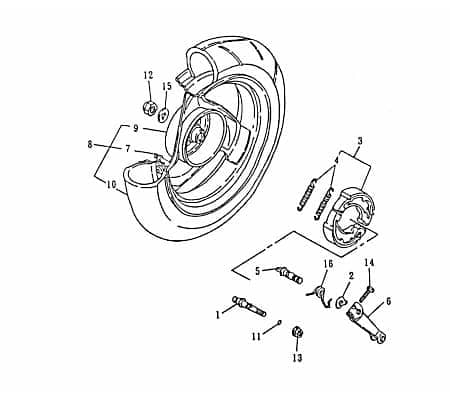SMC Quad 250 Feder Bremsbacken ATV 250ccm 4Takt 32346-NAF-00 Motorroller.de Barossa UTV