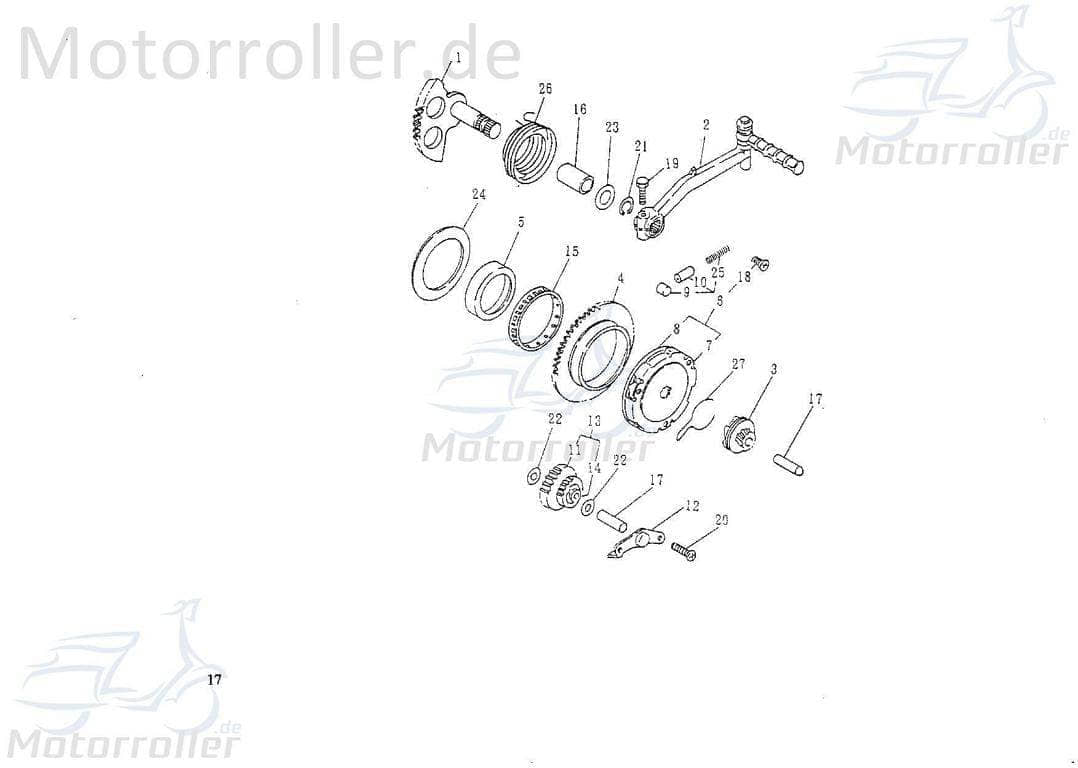 Seegerring außen STW-14mm Kickstarterwelle AGM 50ccm 4Takt Motorroller.de Sicherungsring Klemmring Nutring Sicherungsclip Seegering 1E40QMB Scooter
