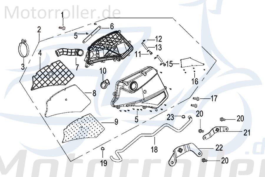 Kreidler Insignio 125 2.0 Luftfiltereinsatz 125ccm 4Takt 49208T740000 Motorroller.de Luft-Filter Luftfiltermatte Luftfilter-Einsatz Luftfilter-Matte