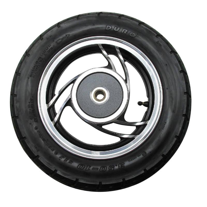 Hinterrad komplett 2.15x10/3.50x10 Alufelge Motorroller Rex 86473