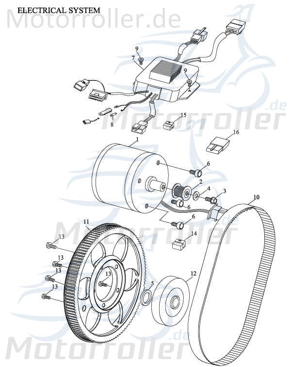 Adly Fun Cruiser FC 20 Keilriemen 50ccm elektro 23100-165-00B Motorroller.de 860x20mm 860-5M-A Antriebsriemen Treibriemen V-Belt Keil-Riemen Scooter
