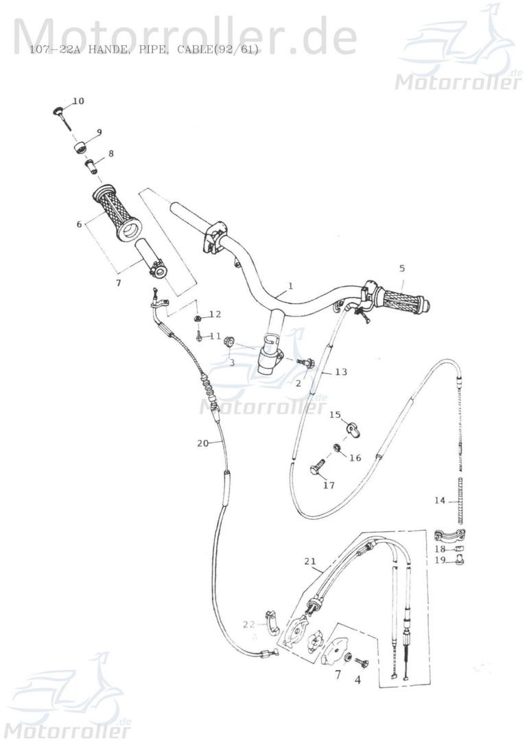 Adly Gasgriff rechts JET 50 Drehgriff Lenkergriff 50ccm 2Takt Motorroller.de Lenker-Griffe Gasarmatur Gasdrehgriff Gasgriffhülse Gas-Griff Dreh-Griff
