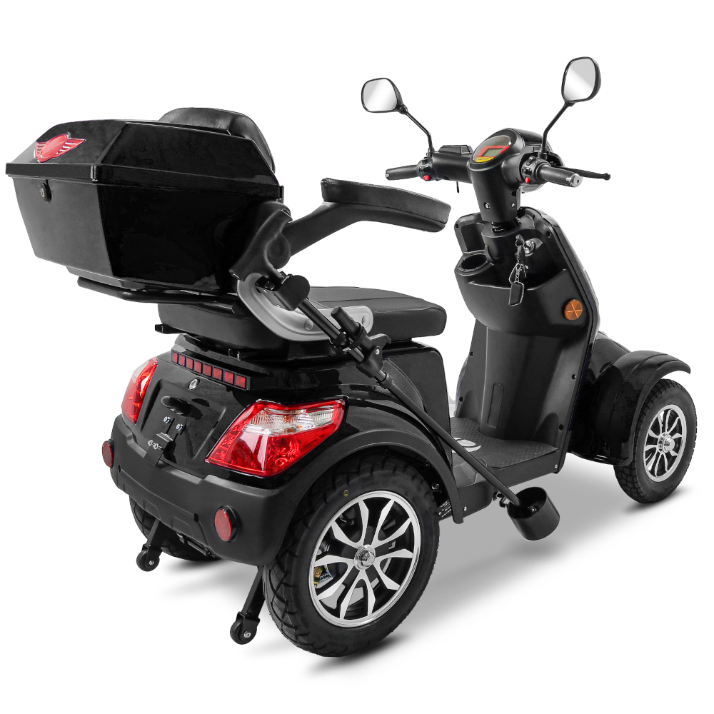 E-Quad Scoody E4 Shopper V3 25 km/h schwarz 1000 Watt Lithium-Akku Elektroroller Seniorenroller E-Scooter