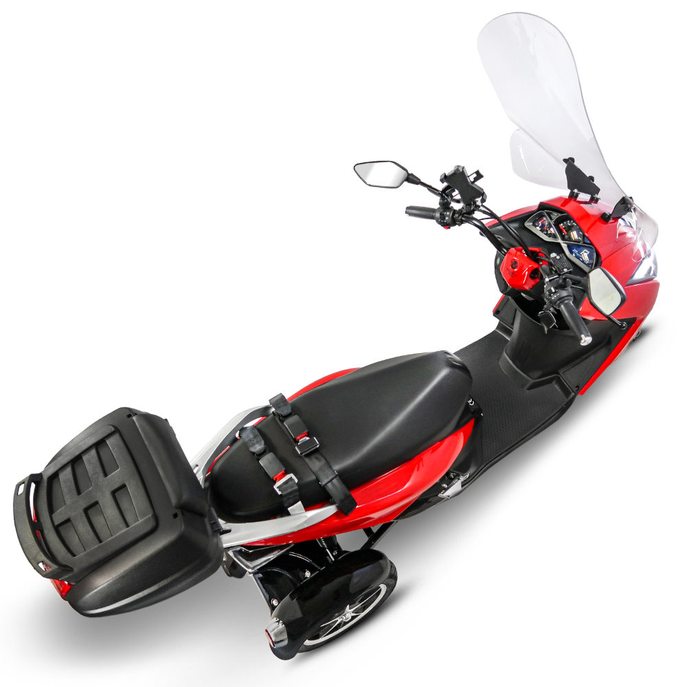 Elektroroller Scoody MX3-25 25 km/h Dreirad Trike E-Roller E-Scooter 1500 Watt mit 2 Akkuboxen, Topcase und Straßenzulassung