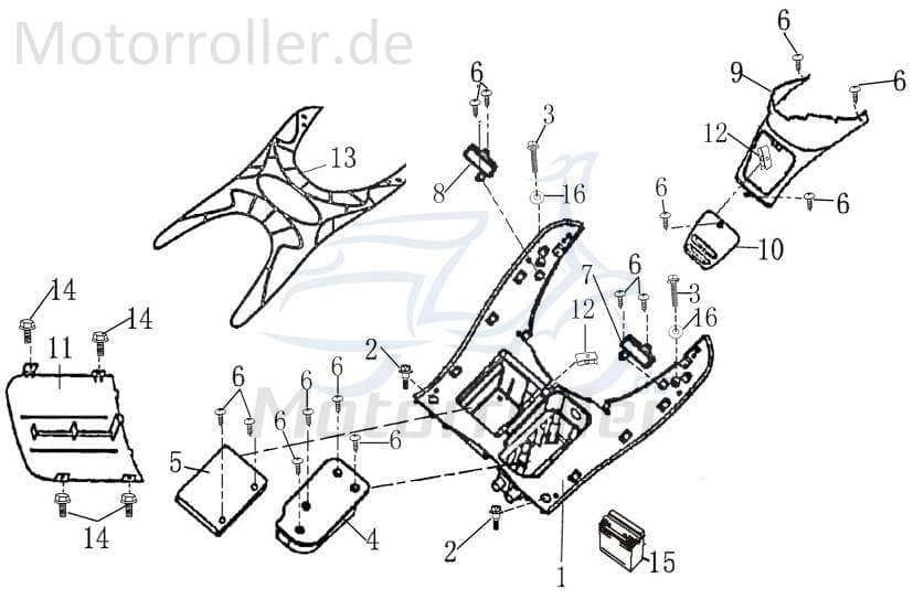 Fussbrettverkleidung unten Fußbrettverkleidung 1010112