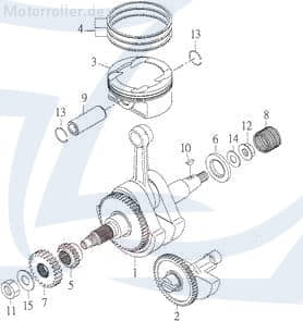 Sicherung Kolbenbolzen Daelim Sicherungsring 97050-14026 Motorroller.de Sicherungsclip Kolbenbolzensicherung Motorrad VL 125 Daystar E2 Exploroer