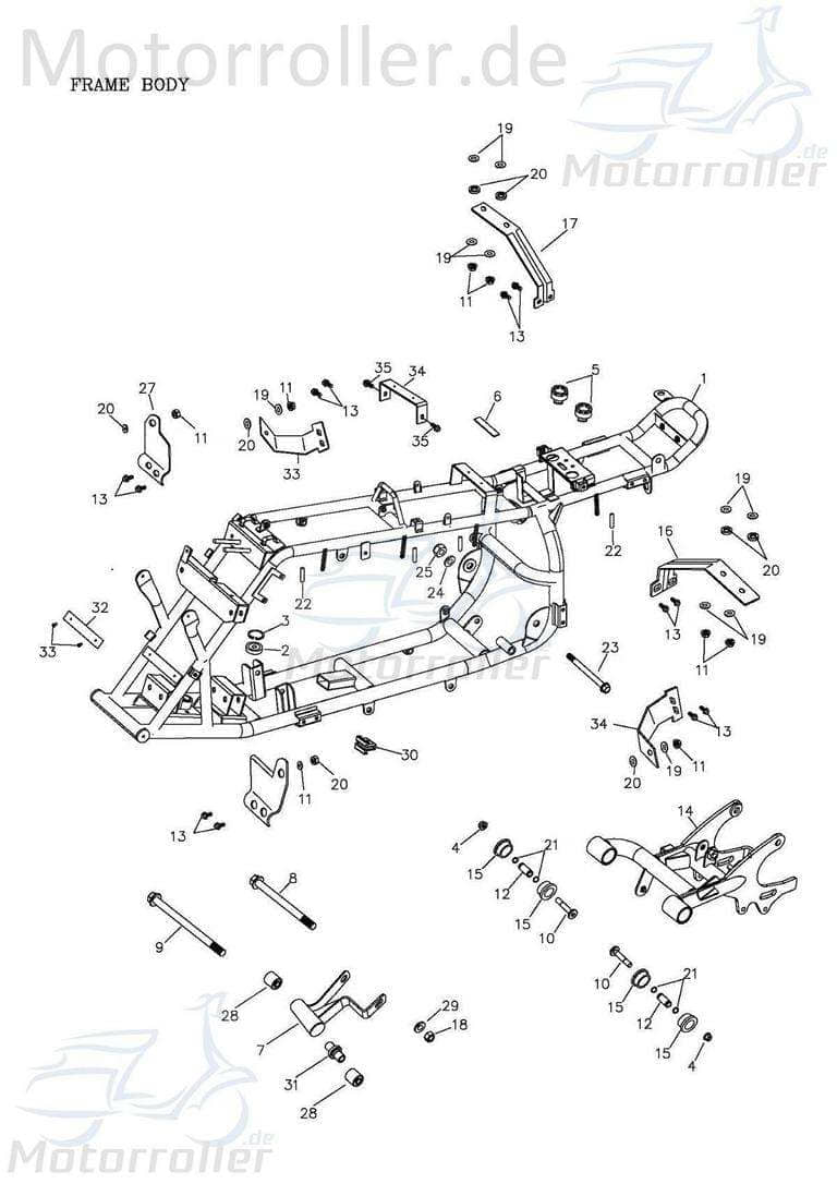 Adly Unterlegscheibe 10x22x2.5mm Distanzscheibe 50ccm 2Takt Motorroller.de Distanzhalter U-Scheibe Washer Beilagscheibe Ausgleichsscheibe 150ccm-4Takt