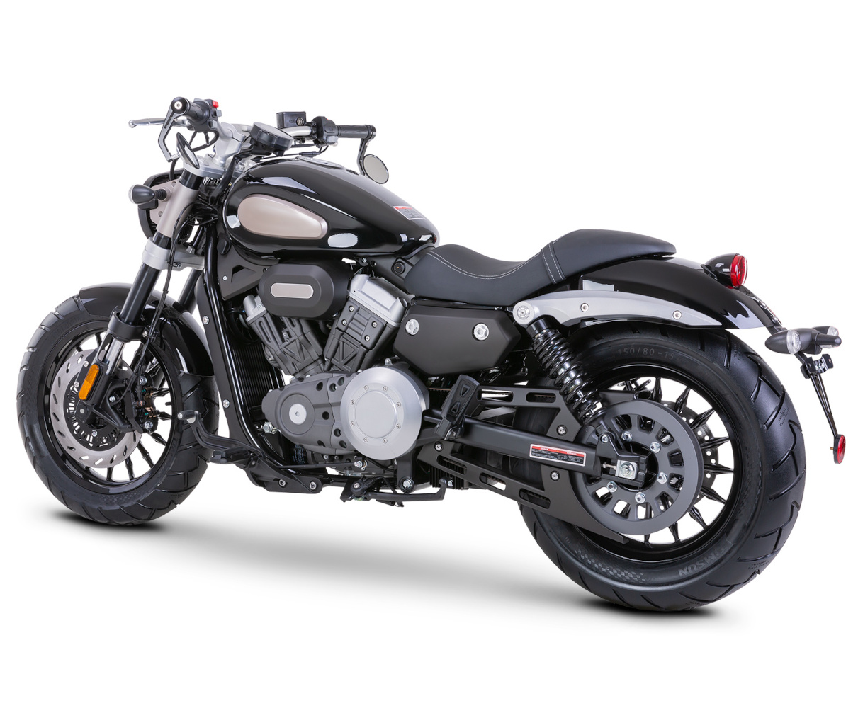 Motorrad Fighter 300 BC-RS schwarz Euro 5 300ccm Schaltmoped Chopper 129 km/h