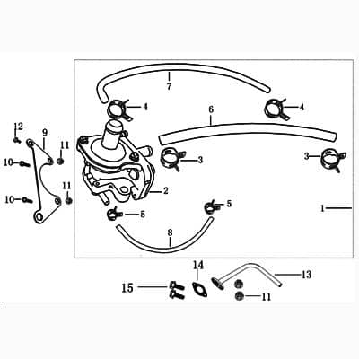 Gummischlauch Sekundärluft 9x15x300mm 706203