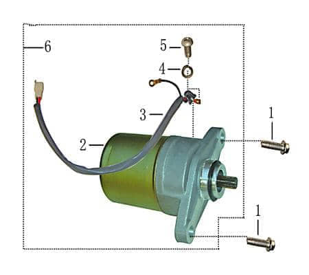 Rex CAPRIOLO 50 Starterkabel Anlasserkabel Roller Motorroller.de Anschlusskabel 50ccm 4Takt 139QMB JSD50QT-13 50cc 4T 139QMA Anlasser Kabel