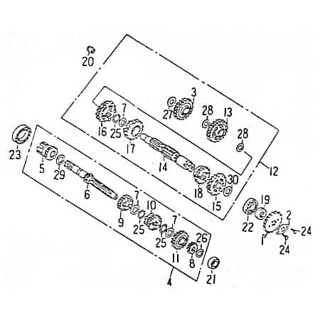 Rex Quad 150 Getriebeausgangswelle ATV 150ccm 4Takt 98441 Motorroller.de Endantrieb Zwischenwelle Antriebs-Welle Getriebewelle Antriebs-Achse UTV