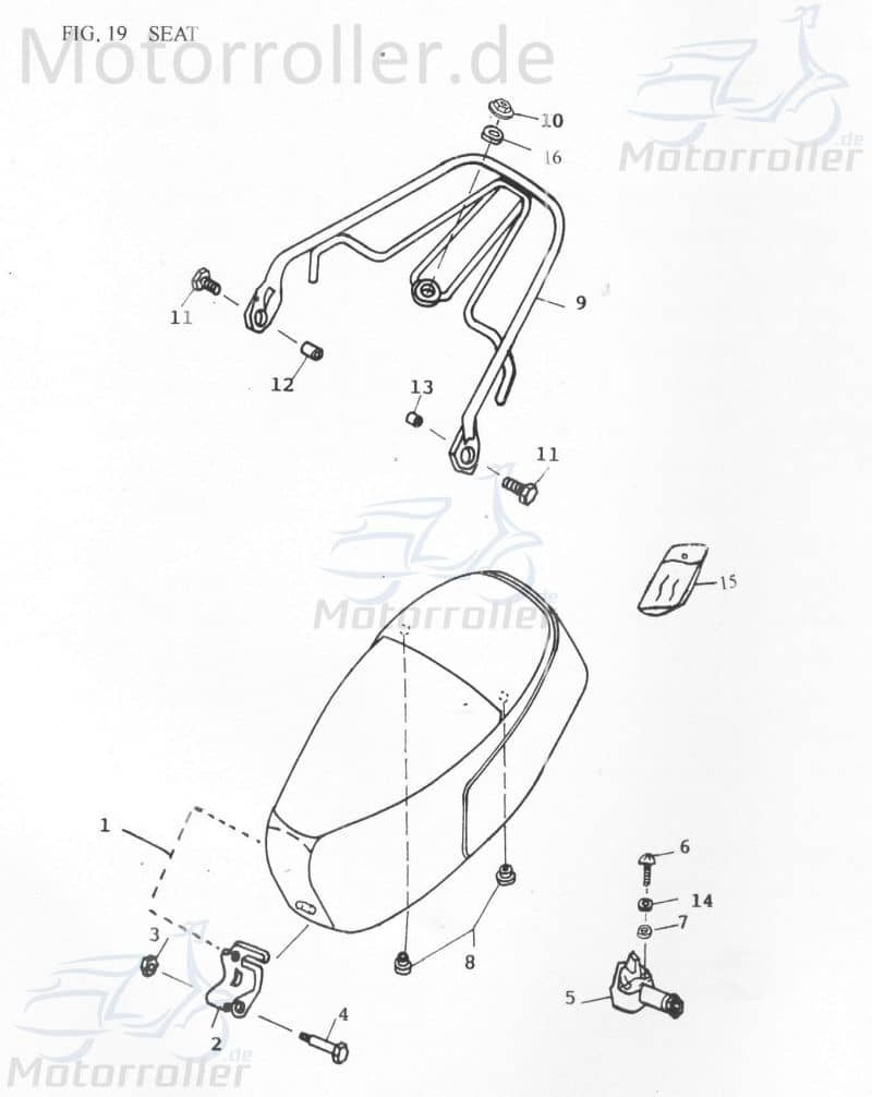 Adly Scharnier Sitzbank Scoody 50 2 77201-105-000 Motorroller.de Sitzschwarnier Sitzgelenk