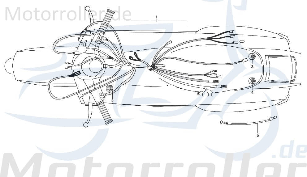 LML Vespa Star 4 125 Kabelbaum 125ccm 4Takt SF581-0843 Motorroller.de Kabelsatz Stromverteiler Strom-Verteiler Kabel-Set Kabelbündel Kabel-Baum