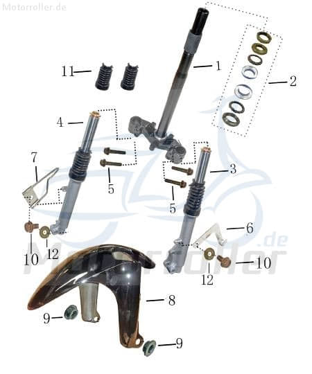Lenkkopflager Satz 4Takt 50ccm Kit BT19003