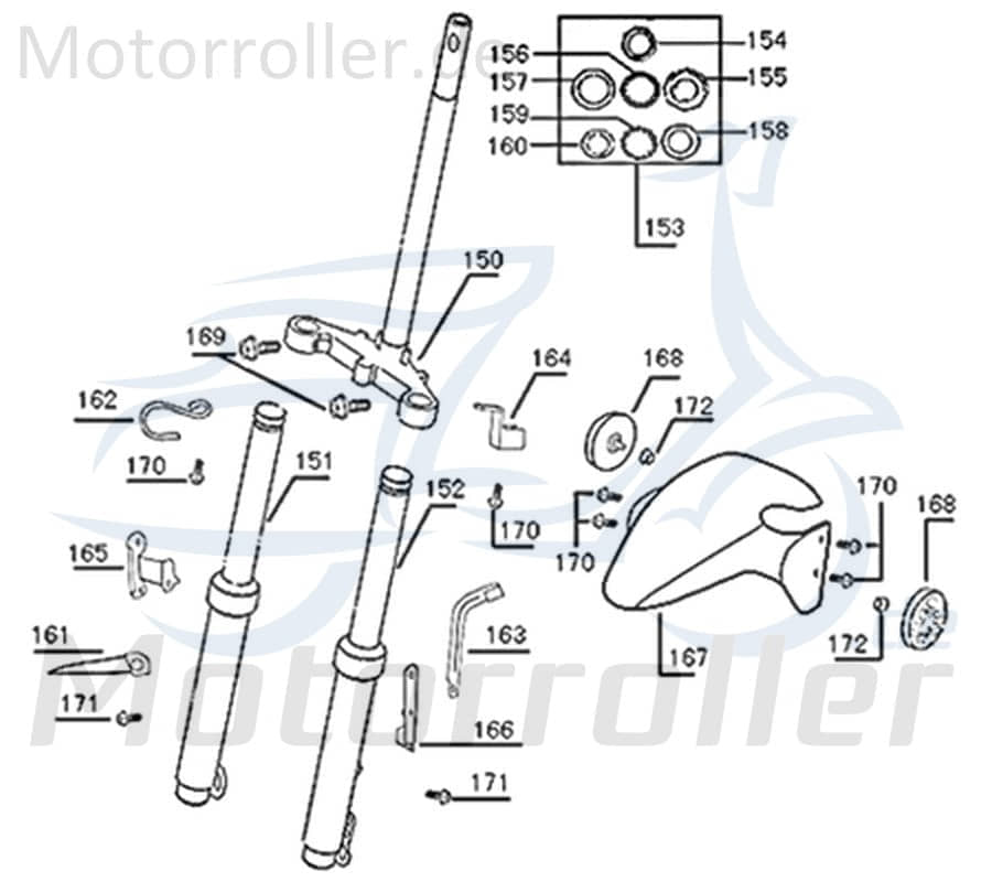 Clip Bremsschlauch Jonway Florett 2.0 50 City Schelle 741115 Motorroller.de Klammer Klemmschelle Befestigungsschelle Halteklammer Schraubschelle Moped