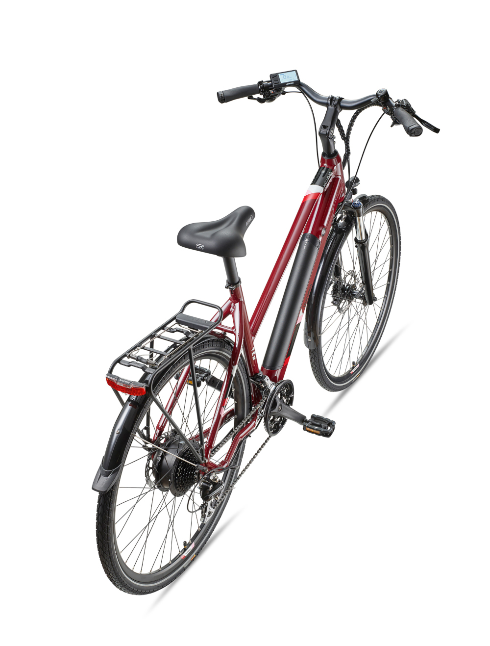 E-Bike Telefunken XC940 Expedition Elektrofahrrad Trekking-Pedelec weinrot 28" RH 50cm E-Fahrrad Trekkingrad Damenrad