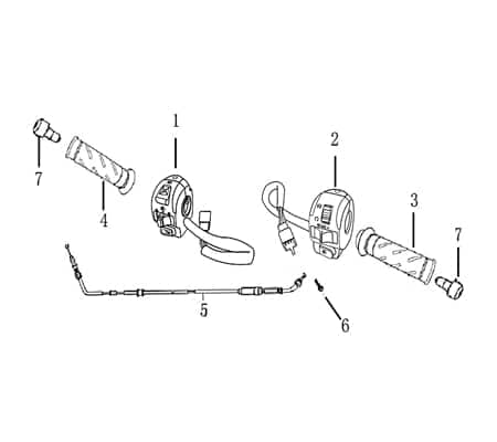 Gaszug 1780mm Länge 4T 125cc ALG-BT50QT-9-110500-R